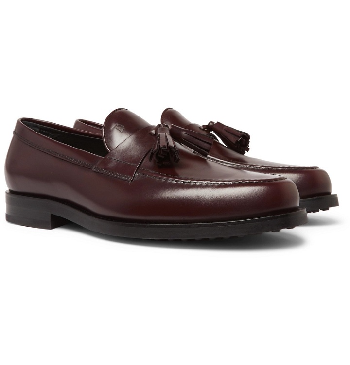 Photo: Tod's - Polished-Leather Tasselled Loafers - Burgundy