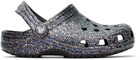 Crocs Kids Black Classic Glitter Clogs