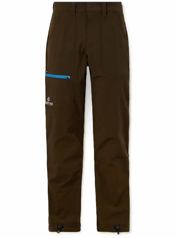 Photo: OSTRYA - Alpine Straight-Leg Logo-Print Stretch-Nylon Trousers - Brown