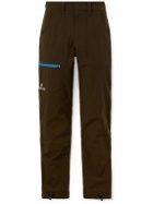 OSTRYA - Alpine Straight-Leg Logo-Print Stretch-Nylon Trousers - Brown