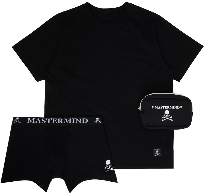 Photo: MASTERMIND WORLD Black Briefs & T-Shirt Set