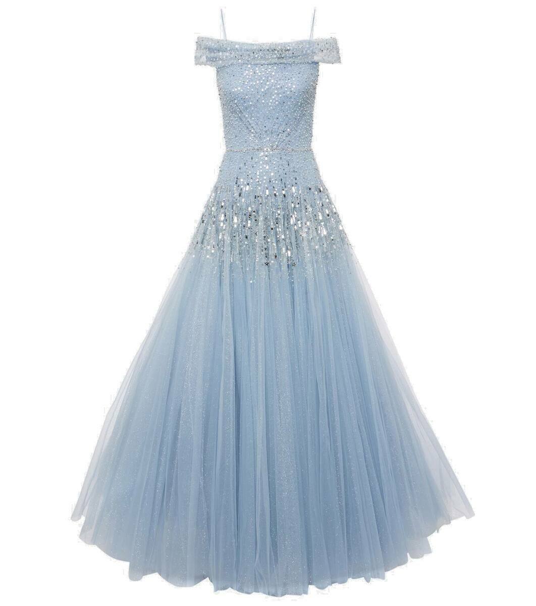 Jenny Packham Sirena Embellished Tulle Gown Jenny Packham