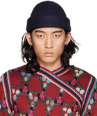 Jil Sander Navy Rolled Brim Beanie