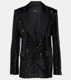 Costarellos Sequined satin blazer