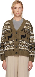 Weekend Max Mara Brown Ovatta Cardigan