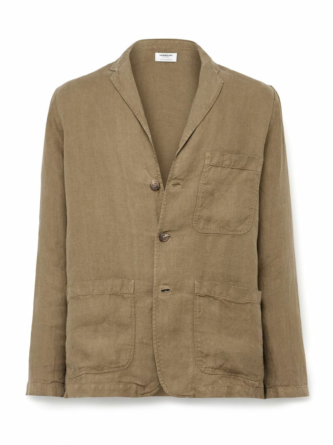 Corridor - Unstructured Linen Blazer - Green