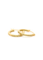 Crystal Haze Mini Serena 18kt Gold-plated Hoop Earrings - Green - One Size