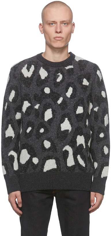 Photo: Nudie Jeans Grey & Black Hampus Sweater