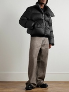 Rick Owens - Turtle Cropped Quilted Recycled Shell Down Jacket - Black
