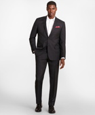 Brooks Brothers Men's Regent-Fit Striped Wool Twill Suit Pants | Charcoal