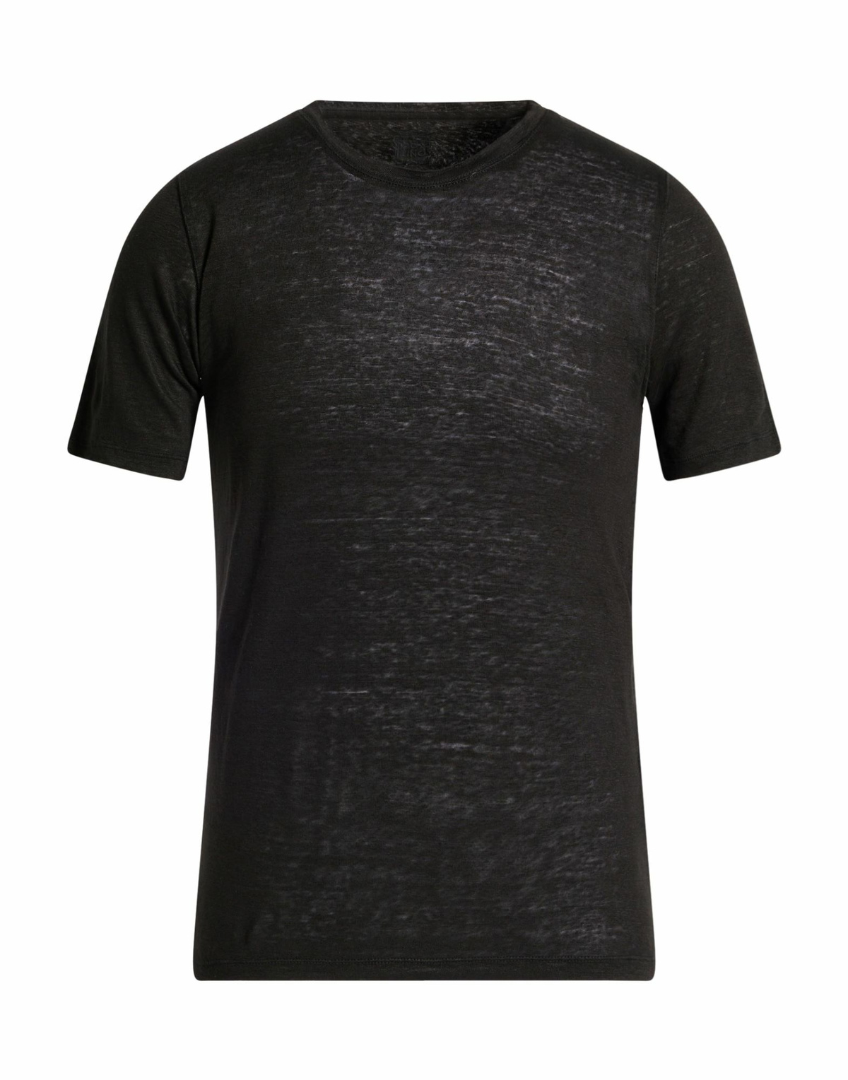 120% Lino Mens T-shirt in Black