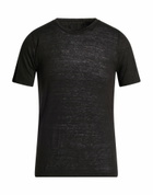 120% Lino Mens T-shirt in Black