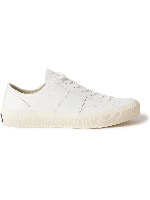 Photo: TOM FORD - Cambridge Leather Sneakers - White