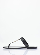 Saint Laurent Cassandre Leather Slides