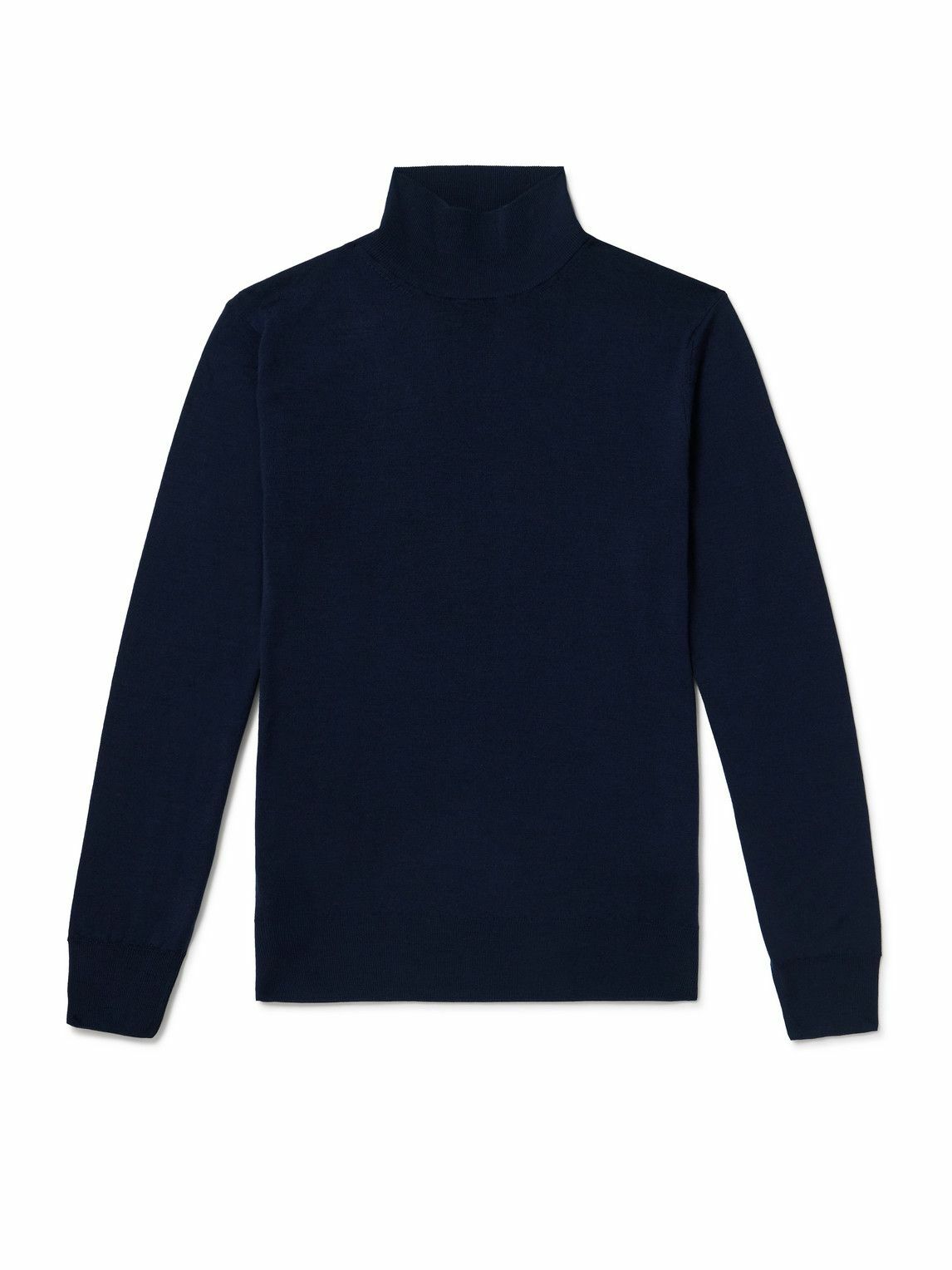 Canali - Wool Rollneck Sweater - Blue