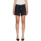 AGOLDE Black Parker Long Denim Shorts