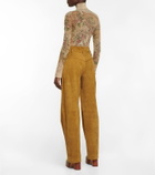 Stouls Cassidy high-rise wide-leg suede pants