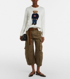 Polo Ralph Lauren Polo Bear intarsia linen and cotton sweater