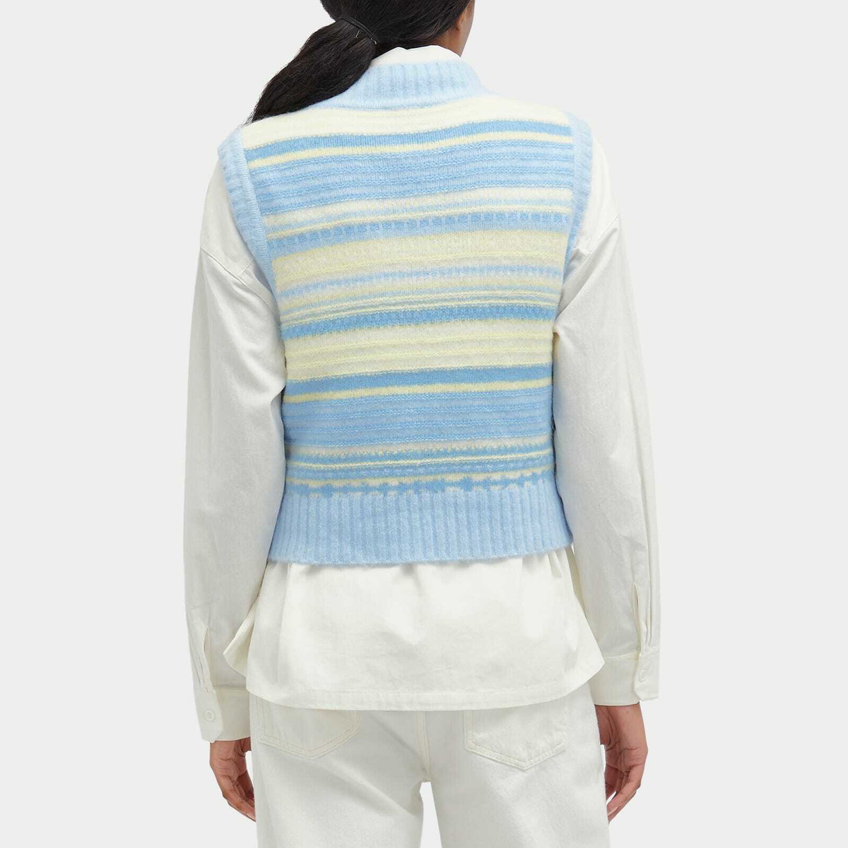 GANNI Women's Stripe Vest in Skyway GANNI