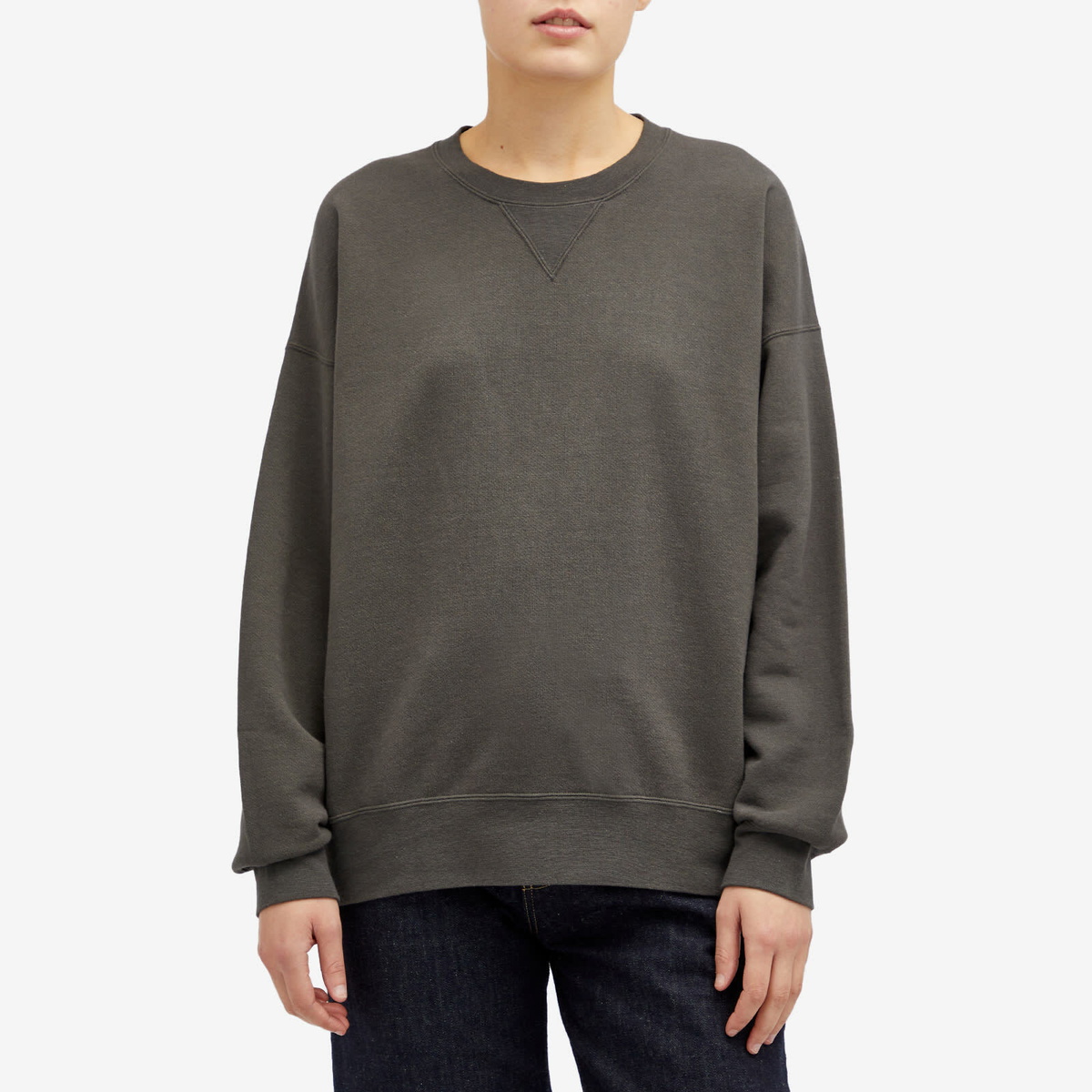 Visvim Women's Mplus Crew Sweat in Black