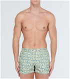 Versace Logo printed swim trunks