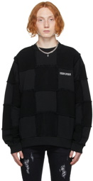 Marcelo Burlon County of Milan Black Checkboard Sweatshirt