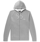 Hugo Boss - Double-Faced Mélange Cotton-Blend Jersey Zip-Up Hoodie - Gray