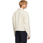 Acne Studios White Ribbed Blouson Jacket