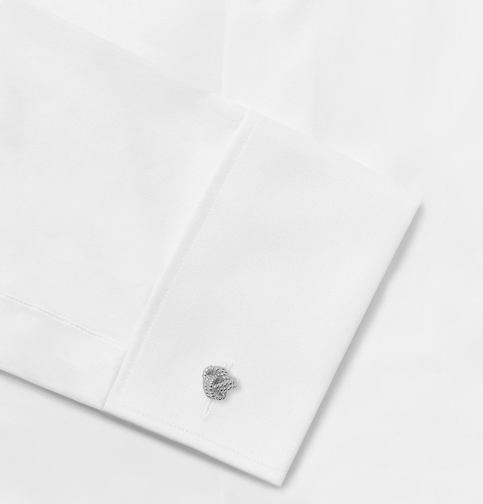 TOM FORD - 18-Karat White Gold Knot Cufflinks - Gold TOM FORD