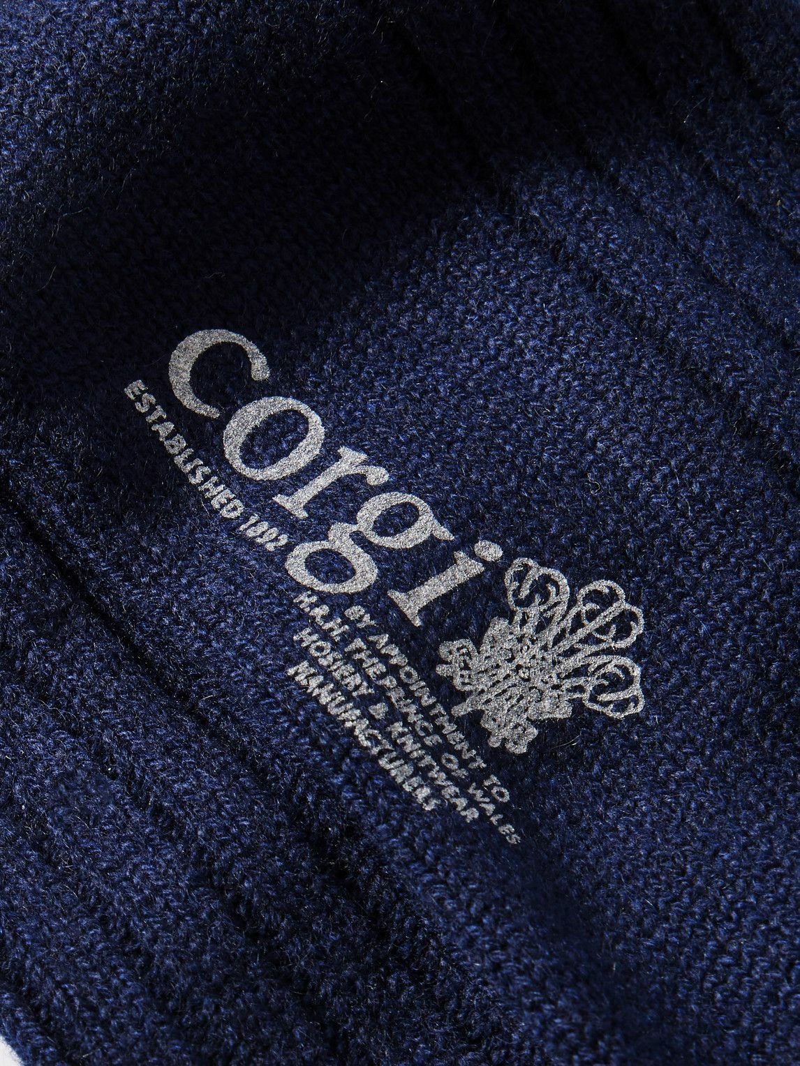 Kingsman - Ribbed Cashmere Socks - Blue