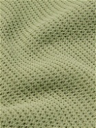 Rag & Bone - Nolan Crochet-Knit Polo Shirt - Green