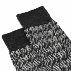 Anonymous Ism Houndtooth JQ Crew Sock in Black