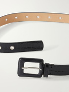 mfpen - Drivers 3cm Croc-Effect Leather Belt - Black