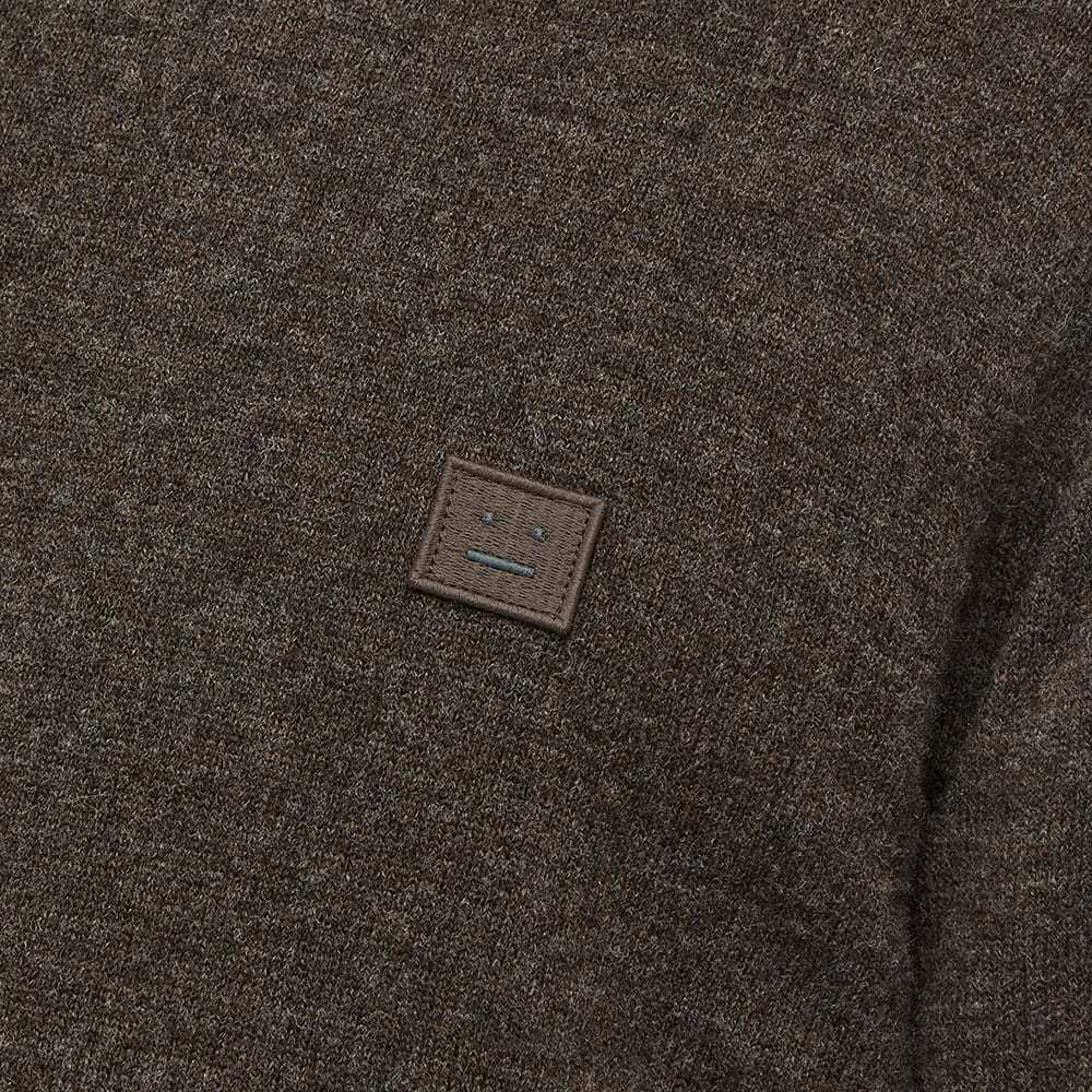 Acne Studios Men's Kalon Face Crew Knit in Grey/Brown Melange Acne