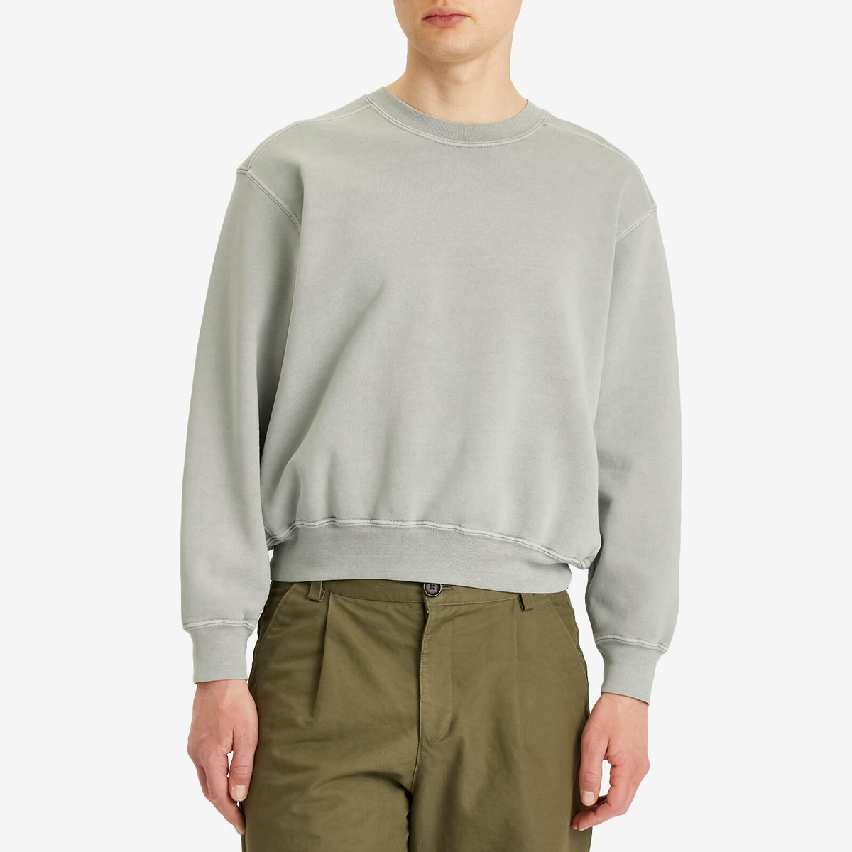 Lady White Co. Men's Mini Crewneck Sweatshirt in Pigment Chalk
