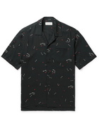 SAINT LAURENT - Camp-Collar Printed Woven Shirt - Black