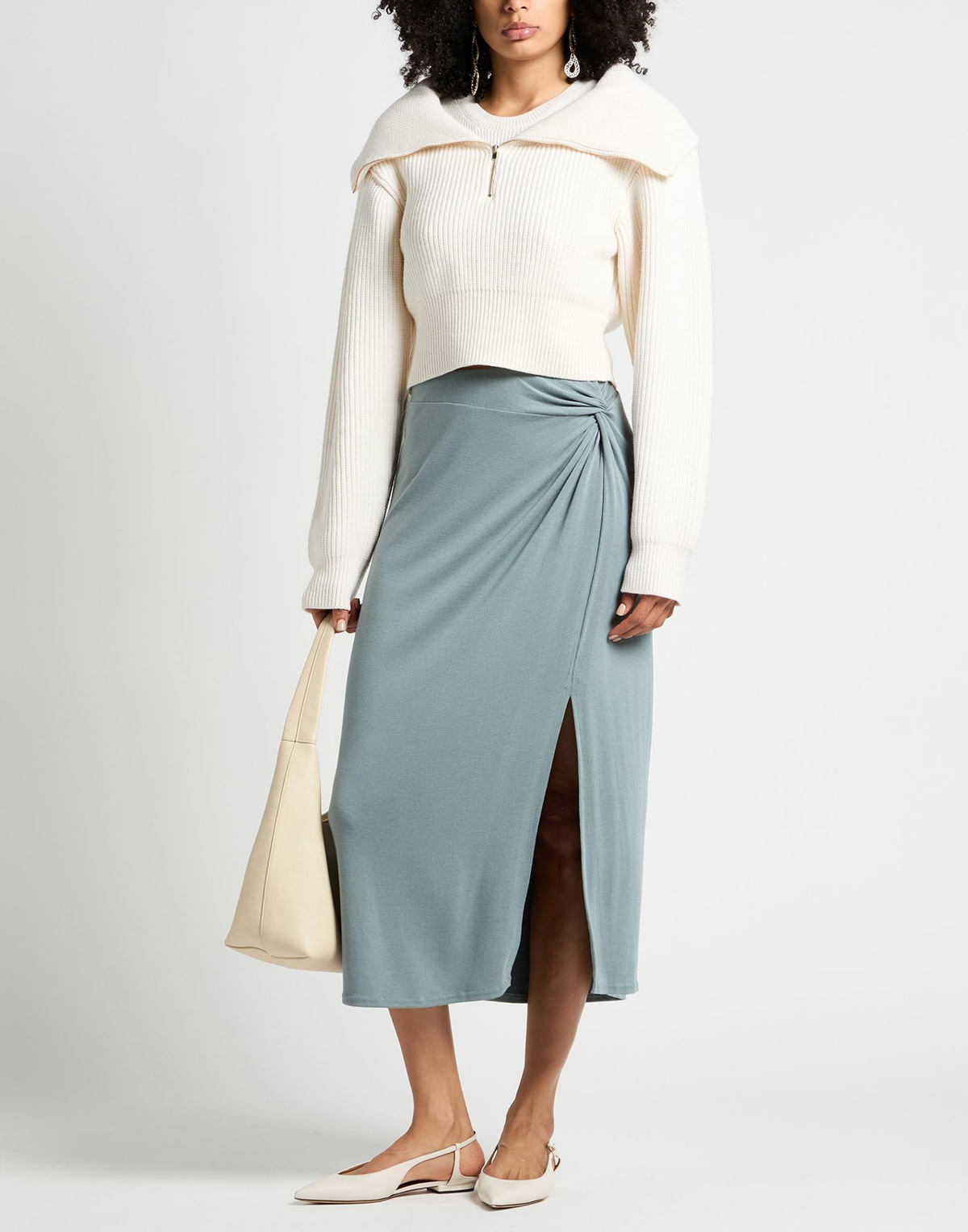 Vince. Womens Midi skirt in Grey