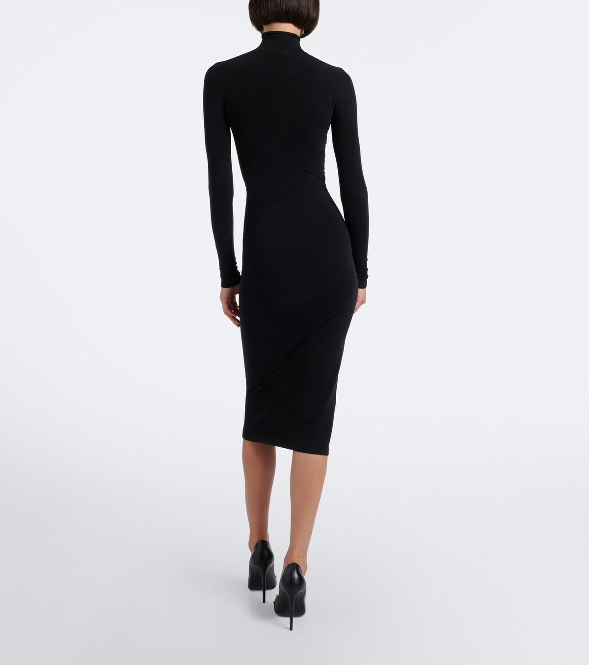Gucci Jersey turtleneck midi dress