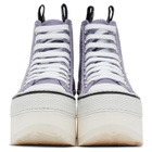 R13 Purple Platform High-Top Sneakers
