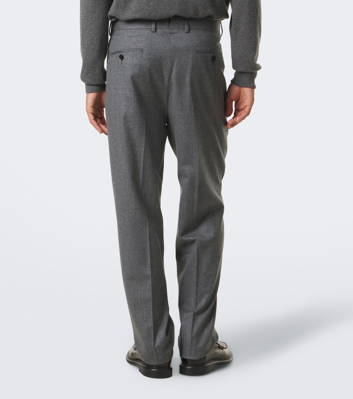 Zegna Wool flannel straight pants