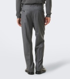 Zegna Wool flannel straight pants