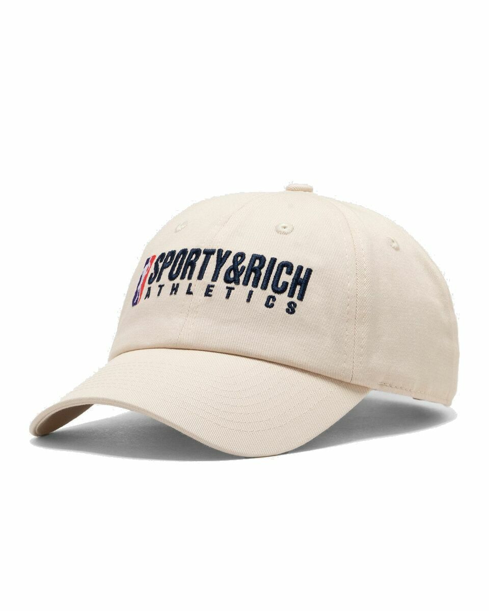 Photo: Sporty & Rich Team Logo Embroidered Hat Beige - Womens - Caps