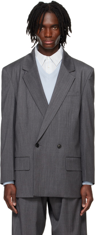 Photo: System Gray Oversized Double Blazer