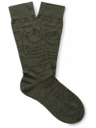 Berluti - Cotton-Blend Jacquard Socks - Gray