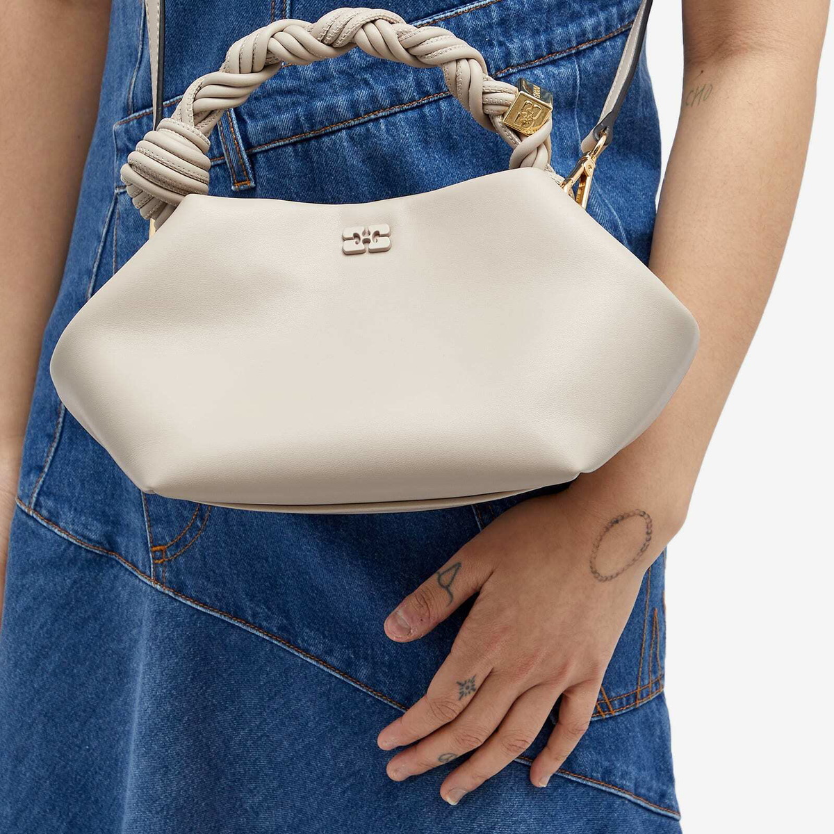GANNI Women's Bou Bag Small in Oyster Grey GANNI