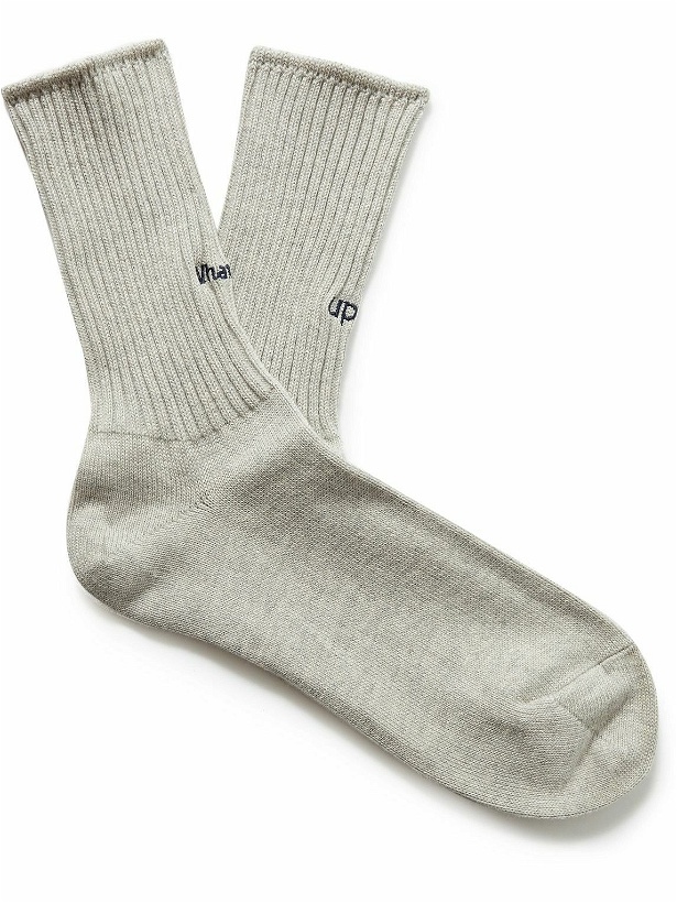 Photo: Rostersox - What's Up Embroidered Ribbed Cotton-Blend Socks