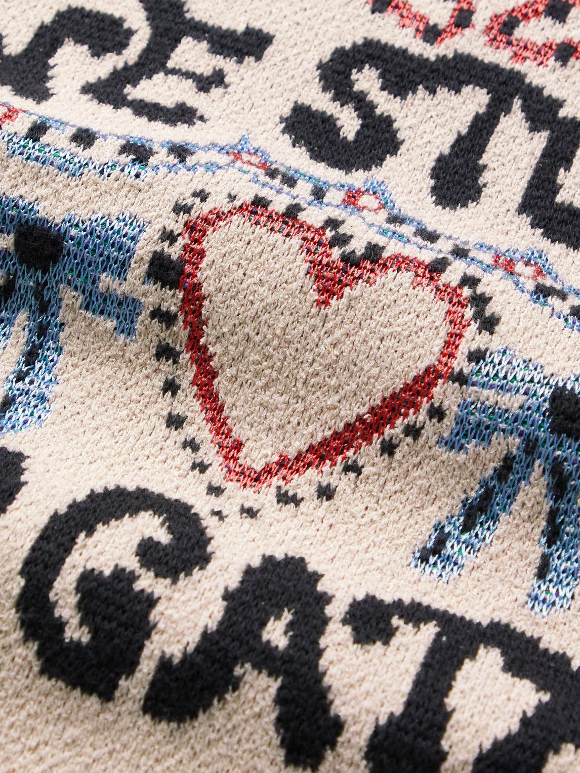 Logo Jacquard Sweater in Neutrals - Acne Studios