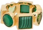 VEERT Gold & Green 'The Shape' Ring