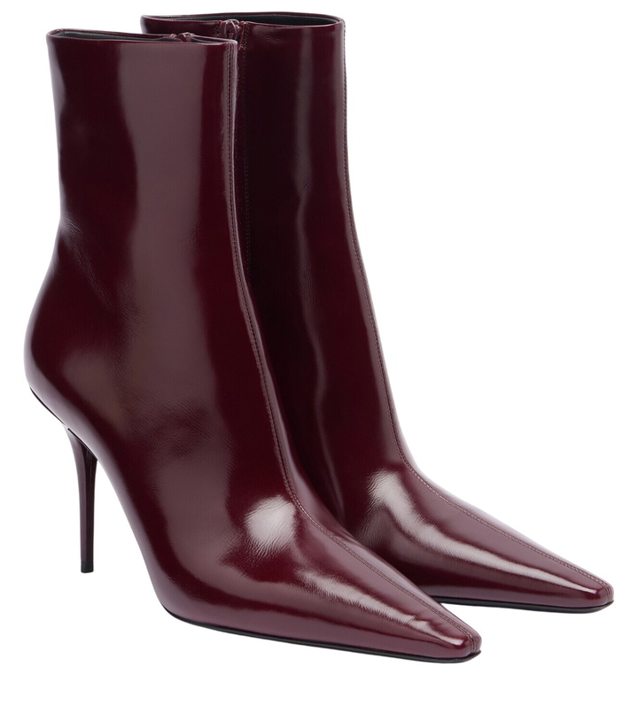 Photo: Saint Laurent Ashley 90 leather ankle boots
