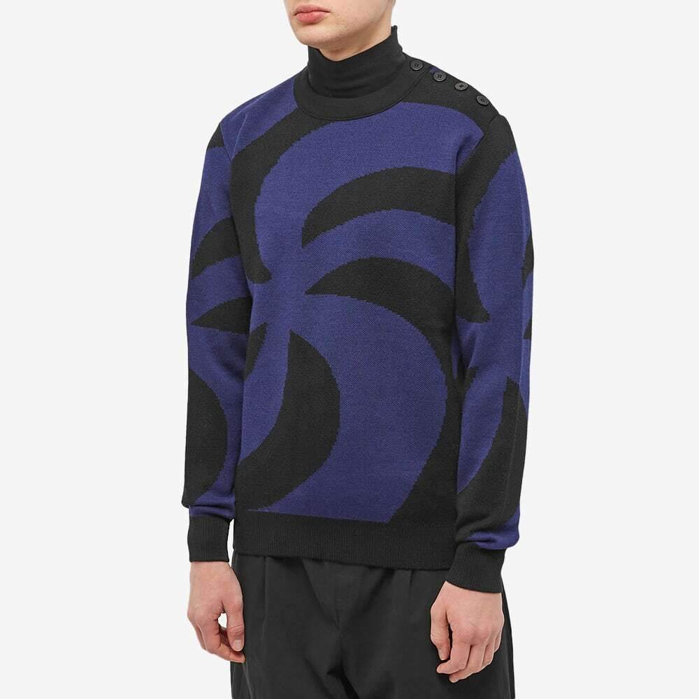 Soulland x Armor-Lux Button Crew Knit in Black Soulland